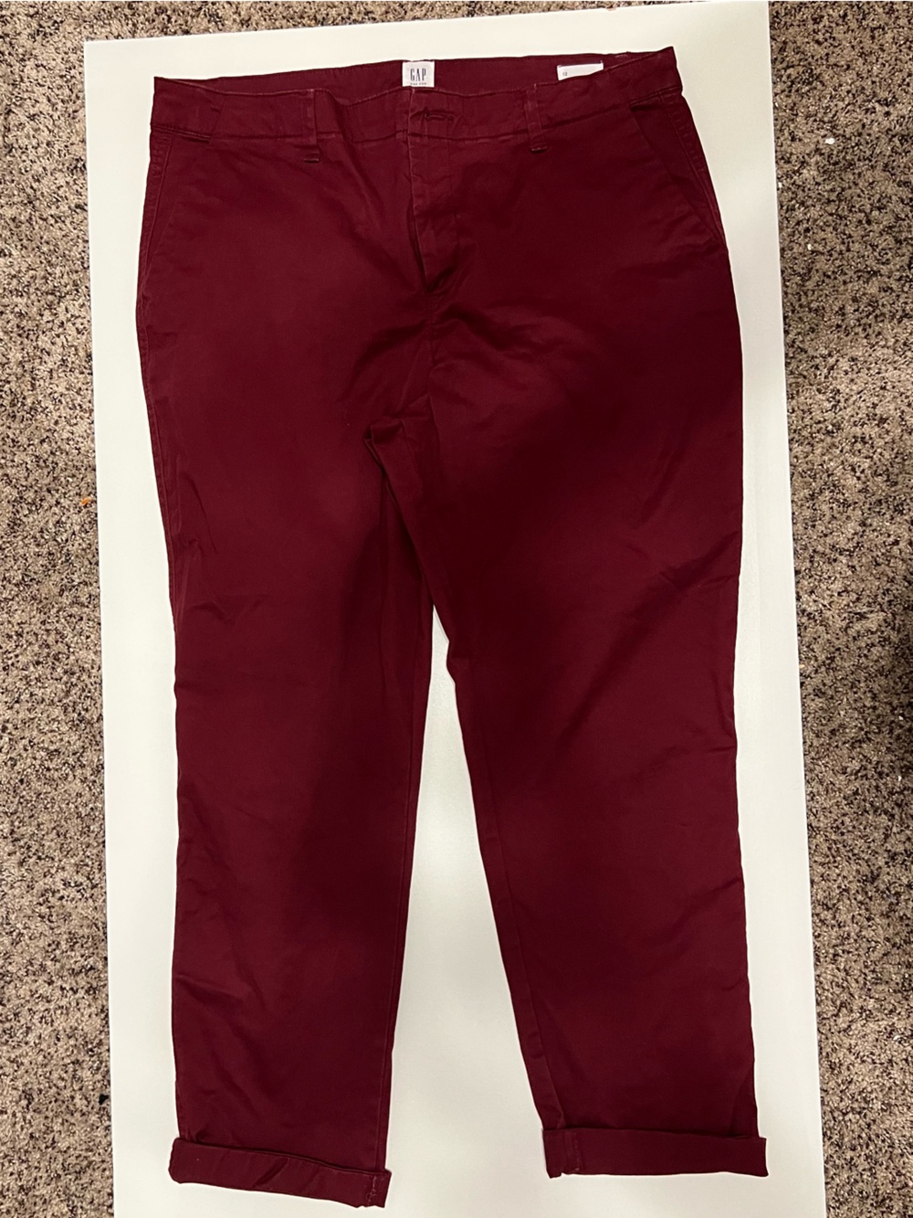 GAP Men's Burgundy Chino Pants